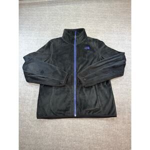 Northface Women’s Fleece Full Zip Jacket-Large/Black/Blue/Clip into Rain Liner